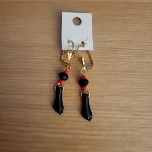 Azabache Black Hand Dangling Earrings